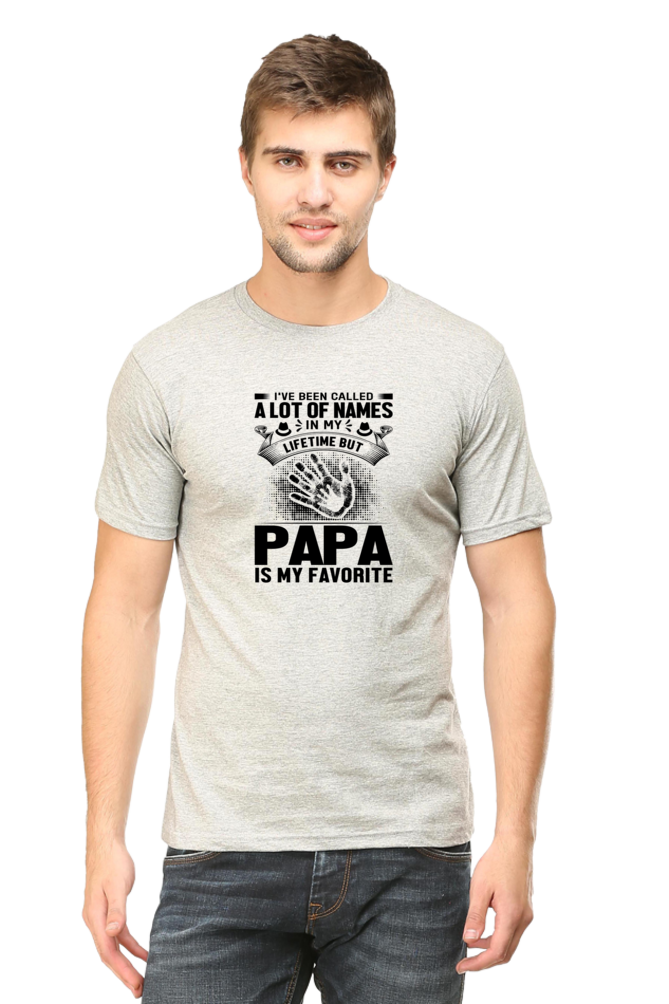 Fav. word PAPA - Hand Print  - Black Text