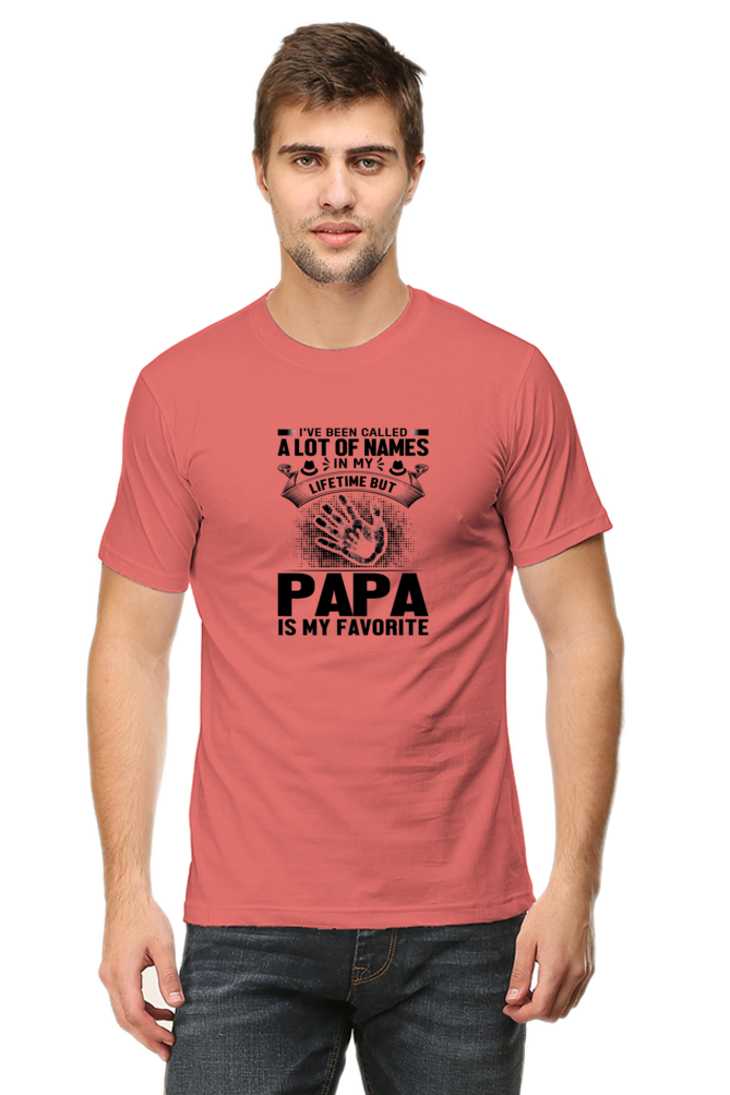 Fav. word PAPA - Hand Print  - Black Text