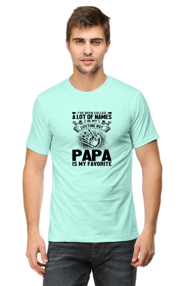 Fav. word PAPA - Hand Print  - Black Text