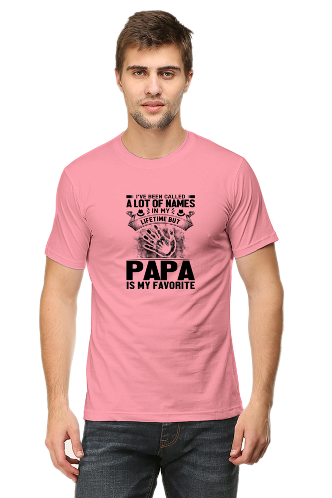 Fav. word PAPA - Hand Print  - Black Text