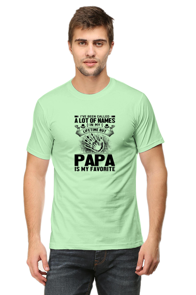 Fav. word PAPA - Hand Print  - Black Text