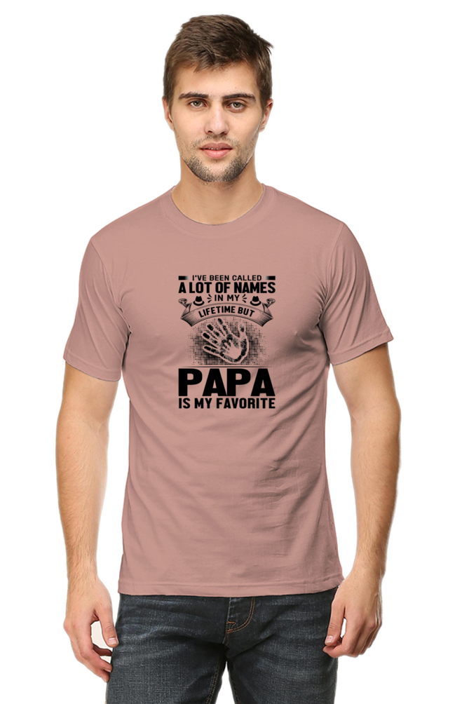 Fav. word PAPA - Hand Print  - Black Text