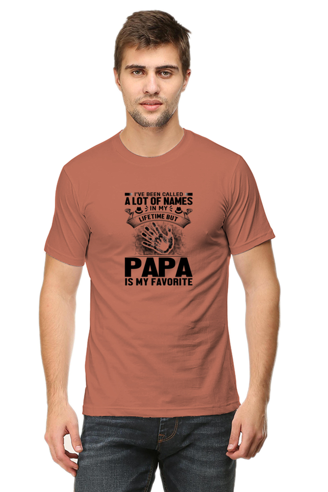 Fav. word PAPA - Hand Print  - Black Text