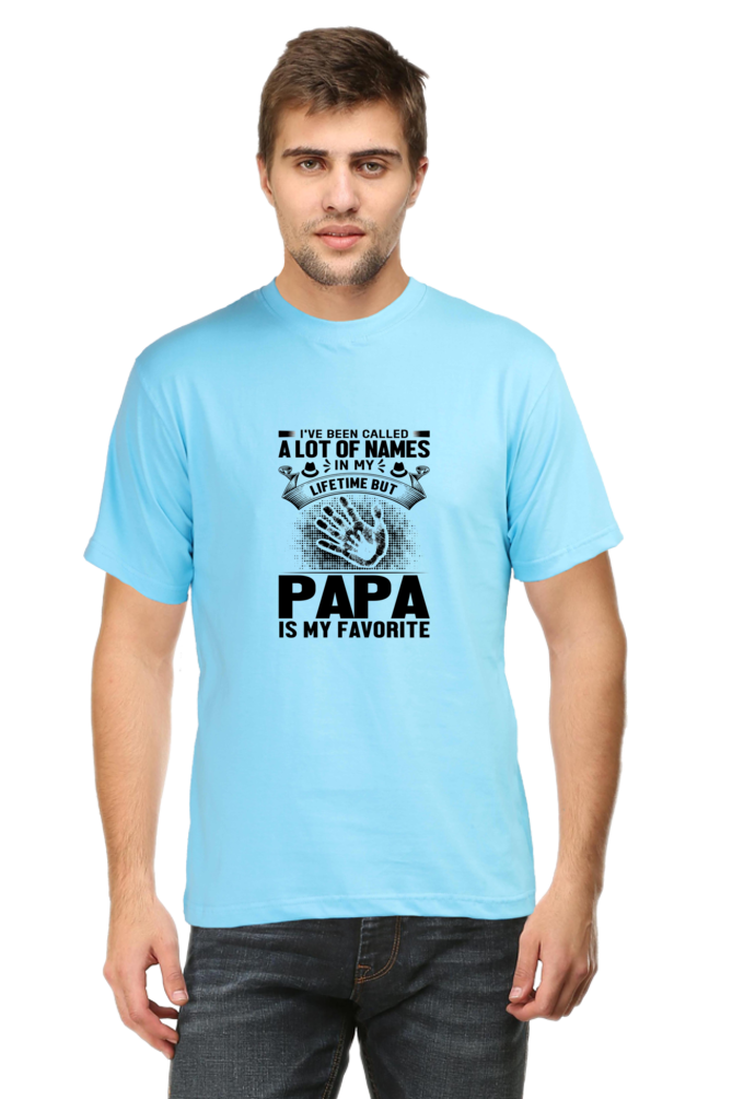 Fav. word PAPA - Hand Print  - Black Text